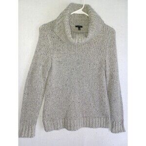 Talbots Women Gray Turtleneck Sweater XS Wool Silk Blend